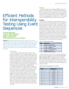 THE END OF THE PC Definition Efficient Methods for Interoperability Testing Using Event