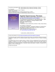 This article was downloaded by:[TIB - German National Library of Science and Technology - Archive] [TIB - German National Library of Science and Technology - Archive] On: 25 April 2007 Access Details: [subscription numbe