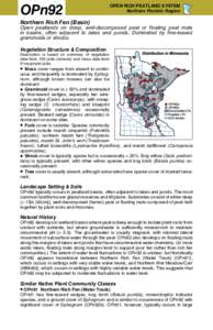 OPn92  OPEN RICH PEATLAND SYSTEM Northern Floristic Region  Northern Rich Fen (Basin)