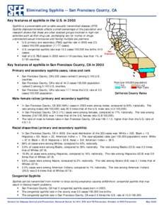 Key features of syphilis in the U