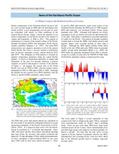 Meteorology / Pacific decadal oscillation / North Pacific Marine Science Organization / El Niño-Southern Oscillation / Sea surface temperature / Argo / Wild fisheries / Jason-1 / Climate change / Atmospheric sciences / Physical oceanography / Earth