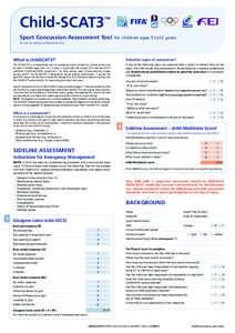 Child-SCAT3  ™ Sport Concussion Assessment Tool