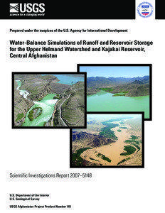 Prepared under the auspices of the U.S. Agency for International Development  Water-Balance Simulations of Runoff and Reservoir Storage
