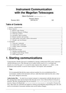 Instrument Communication with the Magellan Telescopes