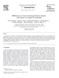 Attention / Autism / Mindfulness / Fragile X syndrome / Joint attention / Posner cueing task / Visual spatial attention