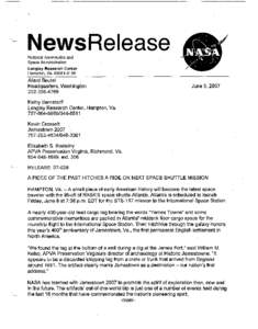 .~  NewsRelease National Aeronautics and Space Administration Langley Research Center