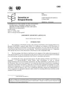 CBD  Distr. GENERAL UNEP/CBD/BS/COP-MOP[removed]March 2008