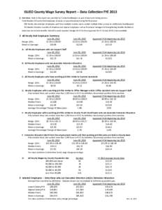 ISUEO County Wage Survey Report -- Data Collection FYE[removed]Overview: Data in this report was provided by County Bookkeepers as part of year-end closing process. Total Number of County Paid Employees (Anyone on payroll