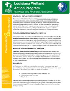 Louisiana Wetland Action Program Technical and Financial Assistance Preservation