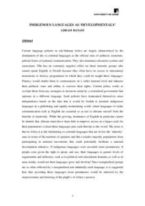 Linguistic rights / Language policy / Languages of Africa / Language / Languages of the United States / National language / Foreign language / Bilingual education / Linguistics / Multilingualism / Sociolinguistics