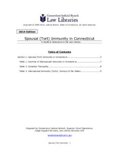 Spousal (Tort) Immunity in Connecticut