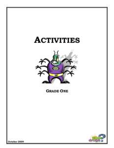 ACTIVITIES  GRADE ONE October 2009