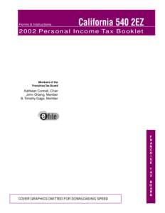 2002 California Form 540 2EZ Tax Booklet