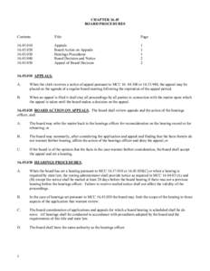 CHAPTER[removed]BOARD PROCEDURES Contents  Title