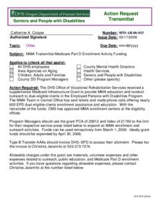 Seniors and People with Disabilities Catherine A. Cooper Authorized Signature Topic:  Other