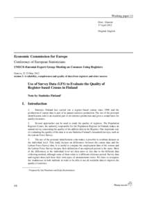 Working paper 11 Distr.: General 17 April 2012 Original: English  Economic Commission for Europe