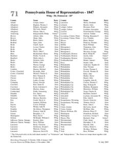 71  Pennsylvania House of Representatives[removed]County Adams