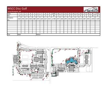 MSCC Disc Golf West Memphis, AR Hole Par Distance (ft.)