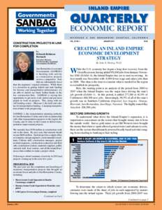 INLAND EMPIRE  QUARTERLY ECONOMIC REPORT RIVERSIDE