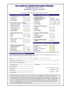 FY 2013 Performance Report under the Paul Douglas Teacher Scholarship Program (PDF)