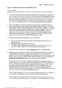 The impact of air pollution on population health, health care and community costs Anthony J Hedley, Sarah M McGhee, Chit-Ming Wong Department of Community Medicine