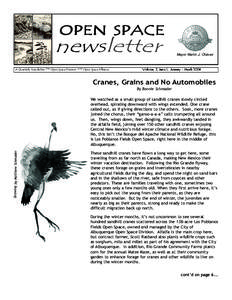 OPEN SPACE  newsletter A Quarterly Newsletter of the Open Space Division and the Open Space Alliance  Mayor Martin J. Chávez