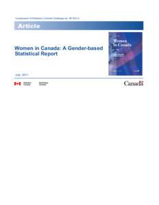 Women in Canada: A Gender-based Statistical Report
