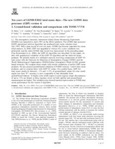 Environmental chemistry / Ozone depletion / Oxygen / Ozone / Tropospheric ozone / Column density / MetOp / Atmospheric chemistry / European Remote-Sensing Satellite / Earth / Spaceflight / Environment