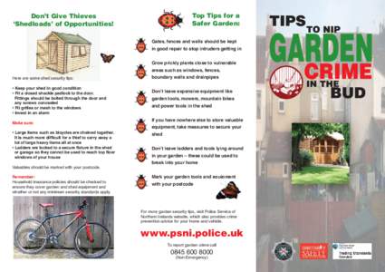 Top Tips for a Safer Garden: Don’t Give Thieves ‘Shedloads’ of Opportunities!