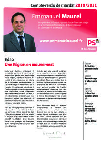 Compte-rendu de mandat[removed]Emmanuel Maurel 