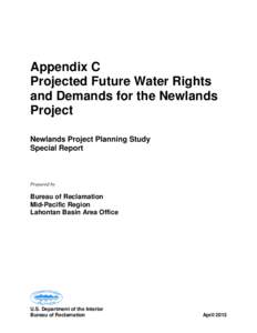 Newlands Project Special Report Appendix C