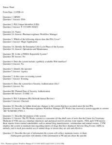 Food and Drug Administration / Personal life / Personally identifiable information / Pharmaceutical industry / Pharmacovigilance / Adverse event / Internet privacy / Question / Center for Veterinary Medicine / Pharmaceutical sciences / Pharmacology / Clinical research