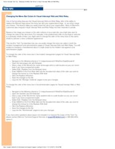 Visual Intercept Tech Tip - Changing the Menu Bar Colors In Visual Intercept Web and Web Relay