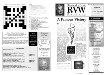 RVW C rossword No.9 by Michael Gainsford[removed]