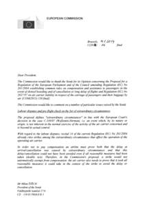 EUROPEAN COMMISSION  Brussels, fy - /- ΖΌ i ^ С(20Щ) final  Dear President,