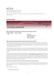 New Zealand Qualifications Authority / Education in New Zealand / Education / New Zealand Scholarship