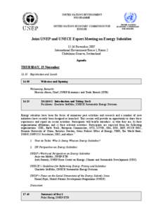 UNITED NATIONS ENVIRONMENT PROGRAMME UNITED NATIONS ECONOMIC COMMISSION FOR EUROPE