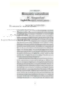 romantic naturalism  lis møller Romantic naturalism – P.C. Skovgaard and