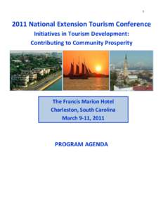 [removed]National Extension Tourism Conference Initiatives in Tourism Development: Contributing to Community Prosperity