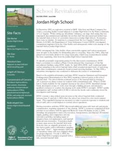 School Revitalization SUCCESS STORY, June 2006 Jordan High School Cleanup underway