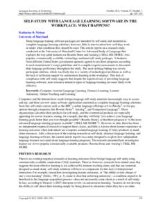 Language Learning & Technology http://llt.msu.edu/issues/october2011/nielson.pdf October 2011, Volume 15, Number 3 pp. 110–129