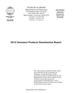 Microsoft Word[removed]Insurance Producer Examination Report
