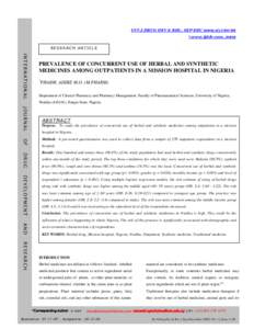 INT.J.DRUG DEV & RES., SEP-DEC 2009;1(1):60-66 ©www.ijddr.com, 2009  RESEARCH ARTICLE