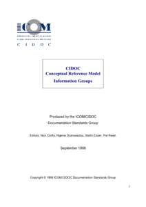 CIDOC Conceptual Reference Model Information Groups Produced by the ICOM/CIDOC Documentation Standards Group