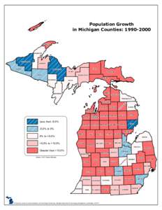 Population Growth in Michigan Counties: [removed]KEWEENAW  HOUGHTON