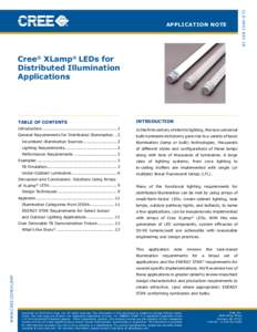 CLD-AP43 Rev 1B  Application Note Cree® XLamp® LEDs for Distributed Illumination