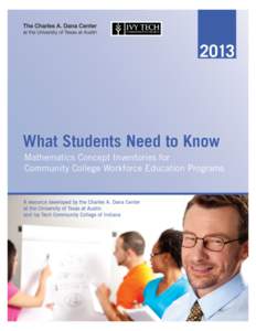 	
    What Students Need to Know: Mathematics Concept Inventories for Community College Workforce Education Programs