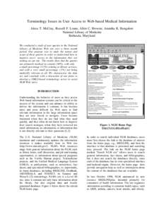 [1999] Terminology Issues in User Access to Web-based Medical Information