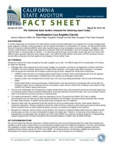 Sustainability / Water management / Irrigation / Tax reform / Value added tax / Los Angeles Department of Water and Power / Water supply / Metropolitan Water District of Southern California / Reclaimed water / Environment / Water in California / Water