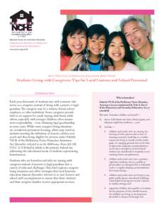 Students Living with Caregivers: Tips for Local Liaisons and School Personnel